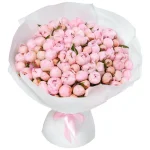 Букет из 101 розового пиона